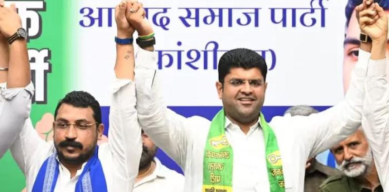 हरियाणा विधानसभा चुनाव 2024- दुष्यंत चौटाला की जेजेपी और चंद्रशेखर आजाद की आजाद समाज पार्टी ने किया गठबंधन का ऐलान