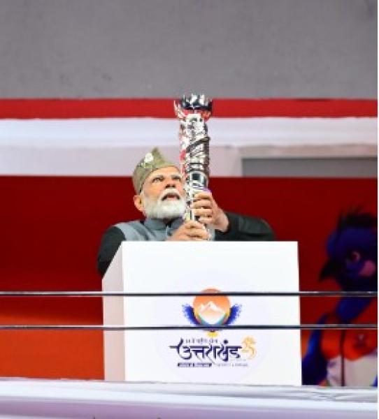 प्रधानमंत्री मोदी ने किया उत्तराखंड में 38वें राष्ट्रीय खेलों का रंगारंग शुभारंभ