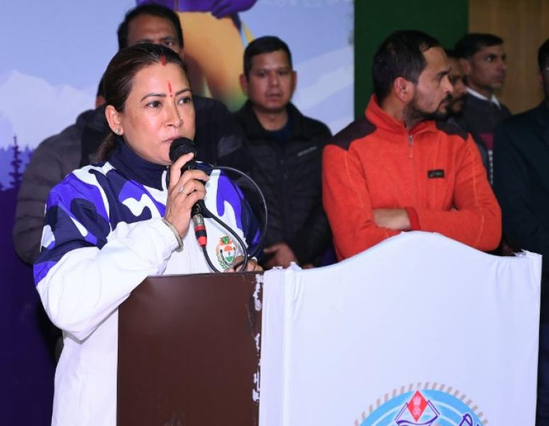 कैम्प स्थल पर ही राष्ट्रीय खेलों के मुकाबलों का होना प्रदेश के खिलाड़ियों के लिए सुनहरा अवसर- रेखा आर्या