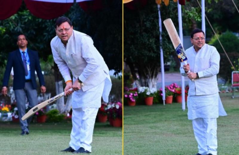 "मैदान में क्रिकेट, सरकार में परफेक्ट—सीएम धामी का मैनेजमेंट हर जगह हिट!"