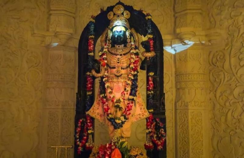 बारह बजे हुआ रामलला का सूर्य तिलक, चार मिनट तक सूर्य की किरणों ने किया अभिषेक 