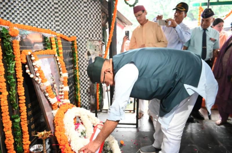 सैनिक कल्याण मंत्री गणेश जोशी ने अमर शहीद राइफलमैन मनोज राणा की 13वीं पुण्यतिथि पर दी श्रद्धांजलि