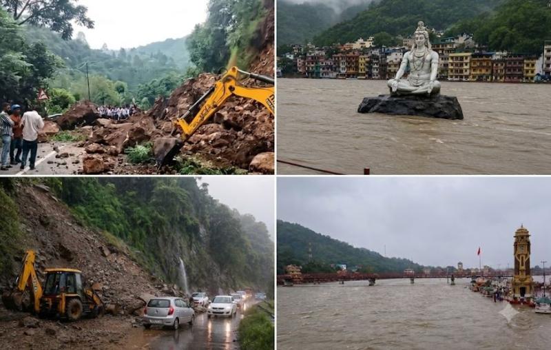 उत्तराखंड में कुदरत का कहर: उफान पर गंगा और अलकनंदा, 132 सड़कें बंद, 5 जिलों में येलो अलर्ट जारी
